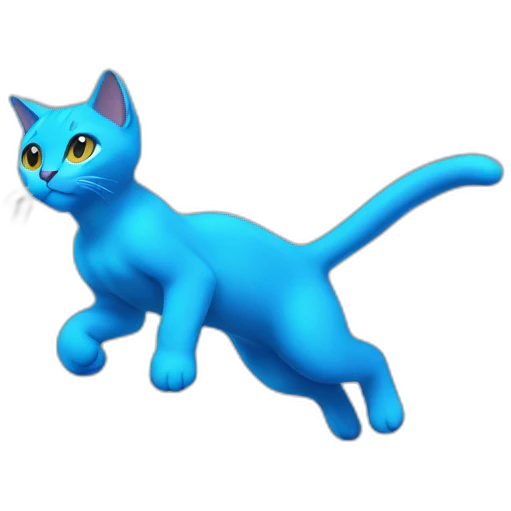 blue mew levitating emoji