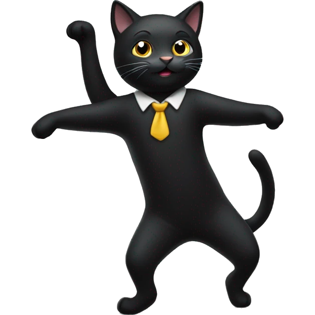 black cat dancing emoji
