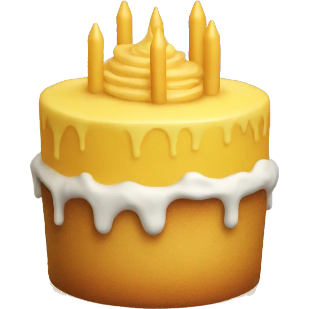 Yellow Spiky Cake emoji