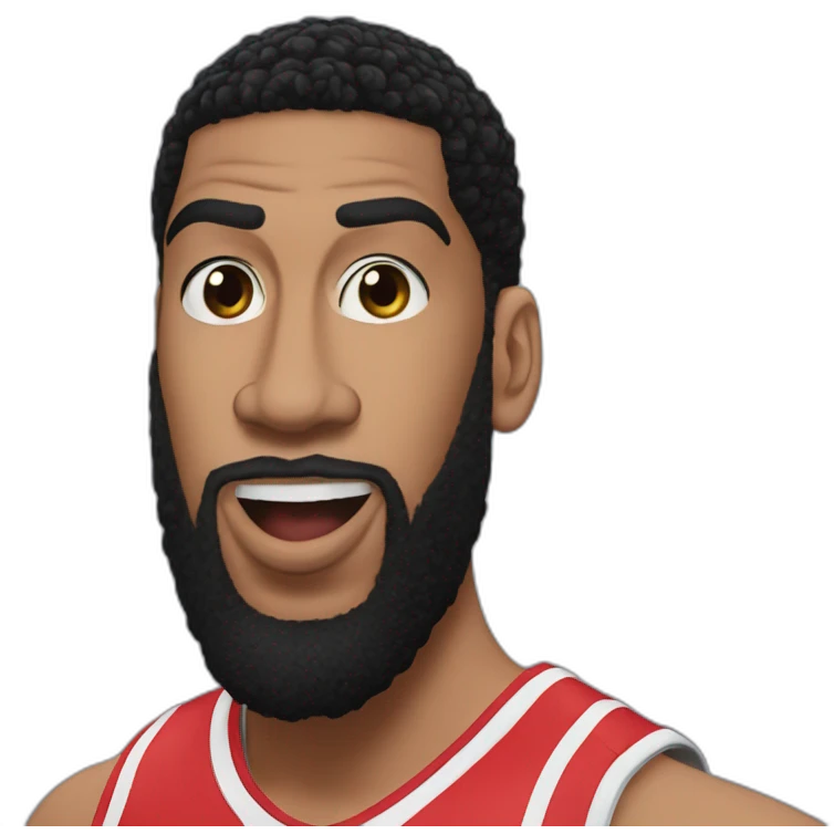 Anthony Davis, with a bubble caption above his saying me emoji