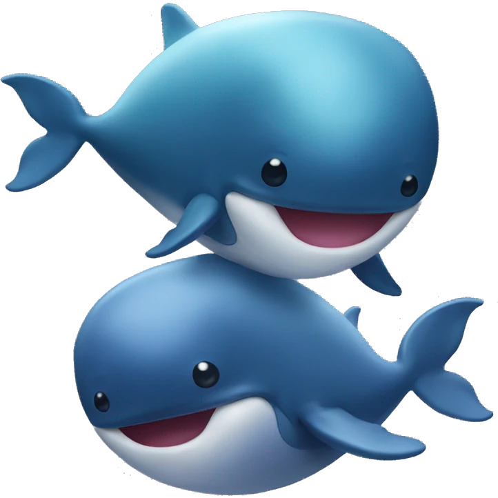 Whale kissing emoji