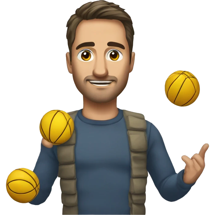 баскетбольный мяч на крыше дома emoji