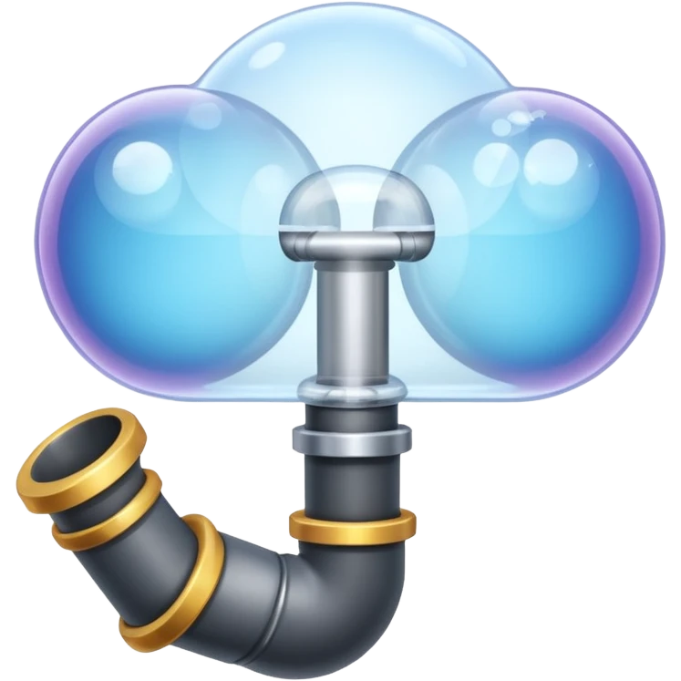 Bubble pipe made of quartz emoji