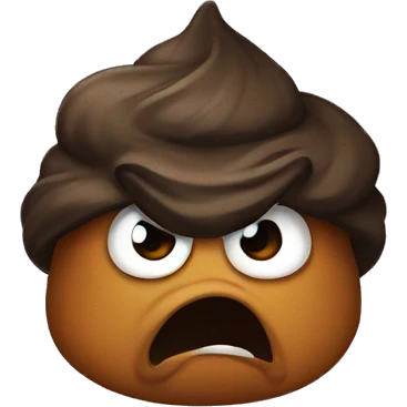 Angry poo emoji