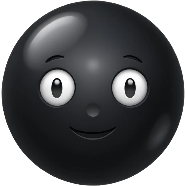 Black ball with text Control panicov emoji