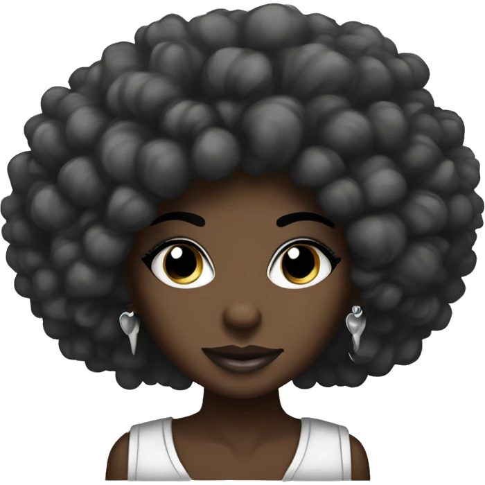 hed kandi style darkskin black girl with afro emoji