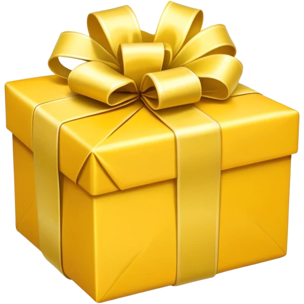 Yellow present tied with white ribbon emoji