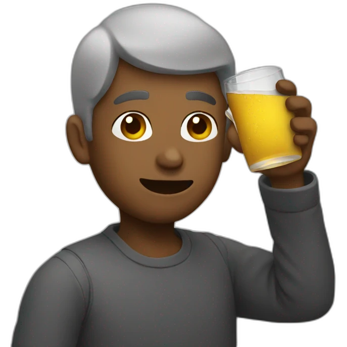 Man drinking  emoji