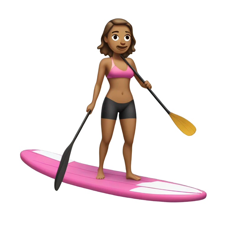 Female stand up paddleboard emoji
