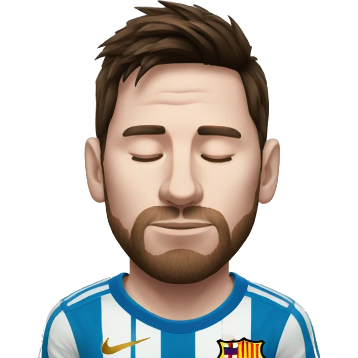 Messi sleeping emoji
