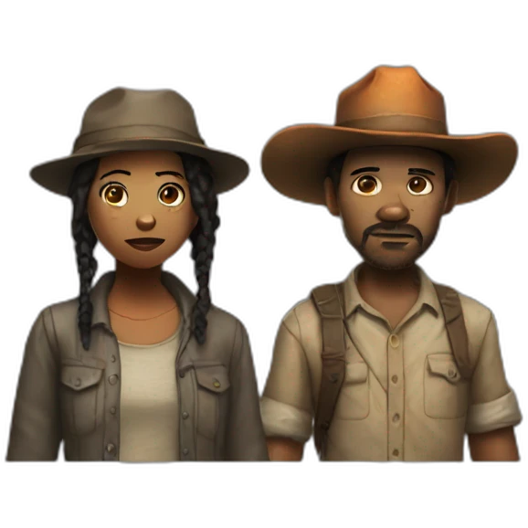 Clementine and Lee Walking dead emoji