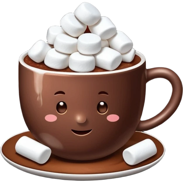 cup of cocoa with marshmallows emoji