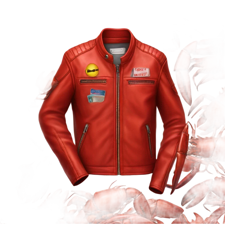red Ducati leather jacket 10000 lobsters  emoji
