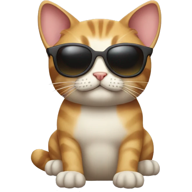 Cat with sunglasses emoji