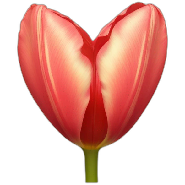 Tulip heart emoji
