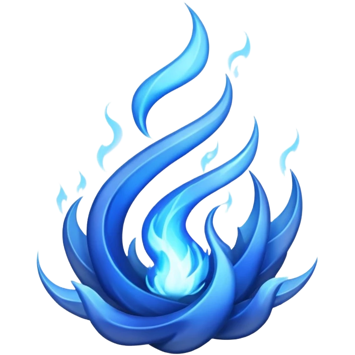 Wicked blue flames emoji