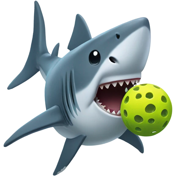 Shark playing pickleball  emoji
