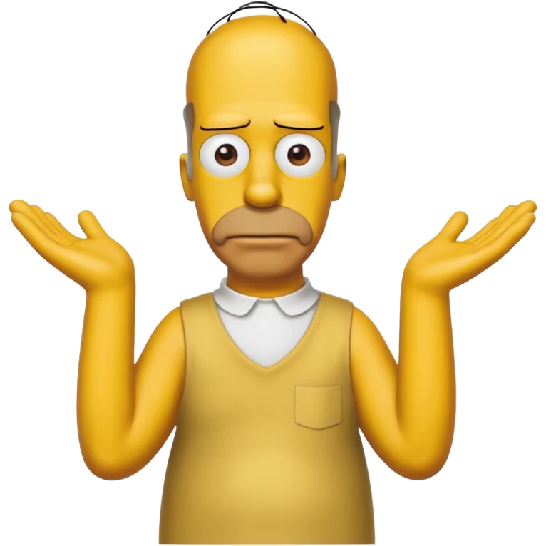 homer Simpson with dress yellow with complete yellow emoji