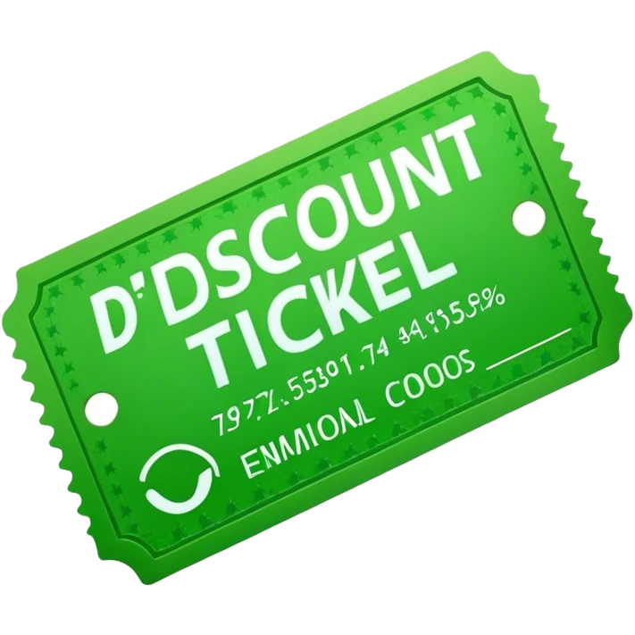 discount green ticket  emoji