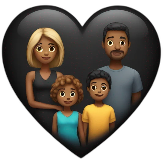 family black heart emoji