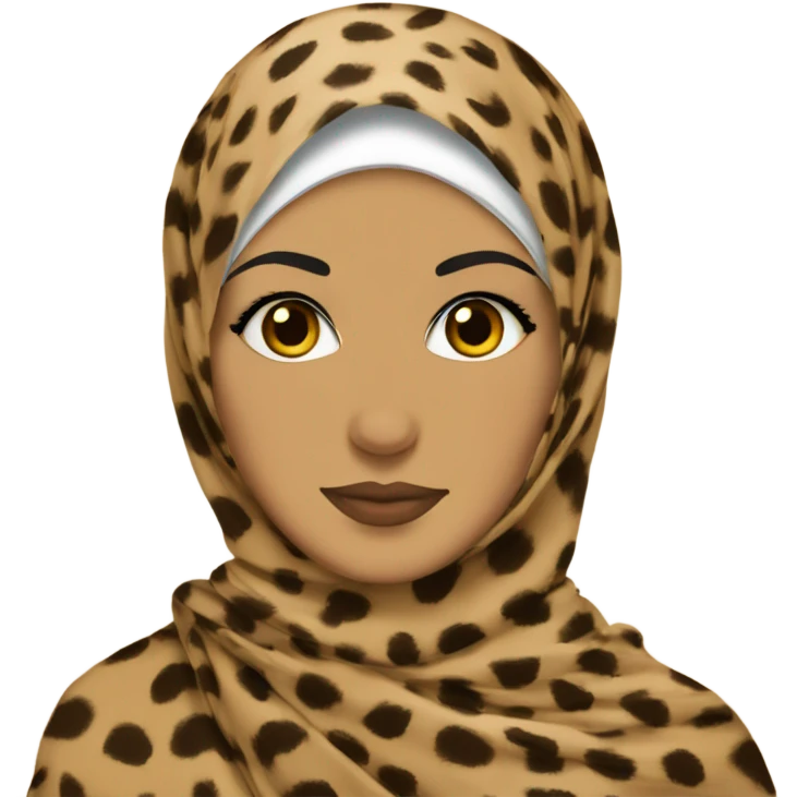 Cheetah patterned hijabi emoji