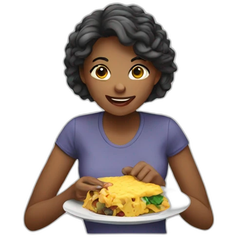 WOMAN EATING emoji
