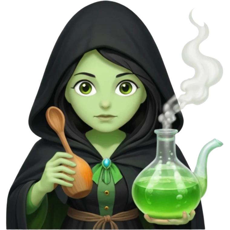 green witch cooking potion emoji