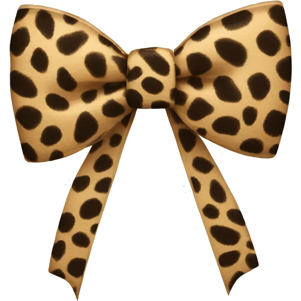 leopard print bow emoji