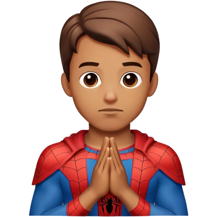 Spider-Man praying with Jesus emoji