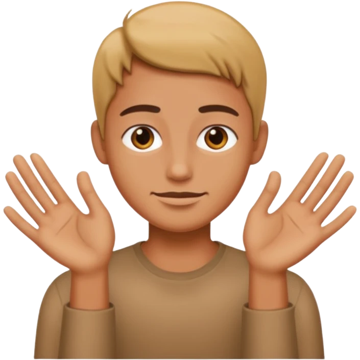 Enjoying hands emoji