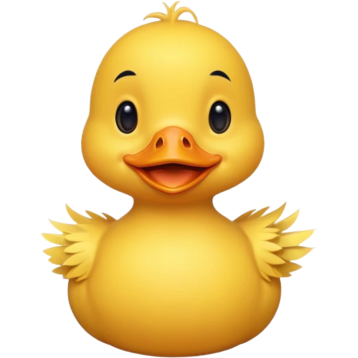smiling duck, cute and bright expression, simple style emoji