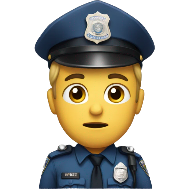 Police with a very concerned expression emoji