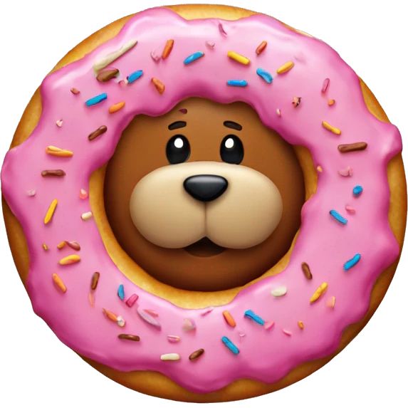 donut with bear emoji