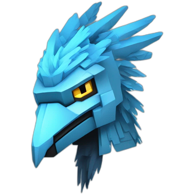 Minecraft Articuno Cyberpunk Head emoji
