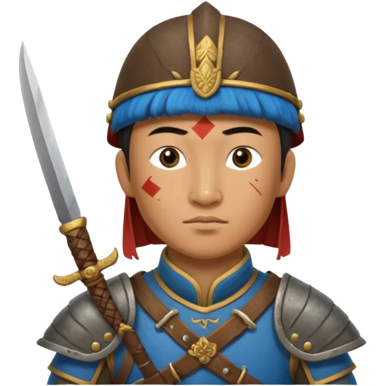 horse mogolian ancient army with small knife emoji