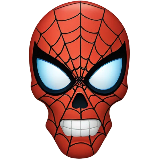 Spider man as a skull emoji emoji