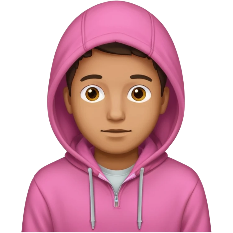 man in pink hoodies emoji