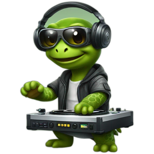dj turtle emoji