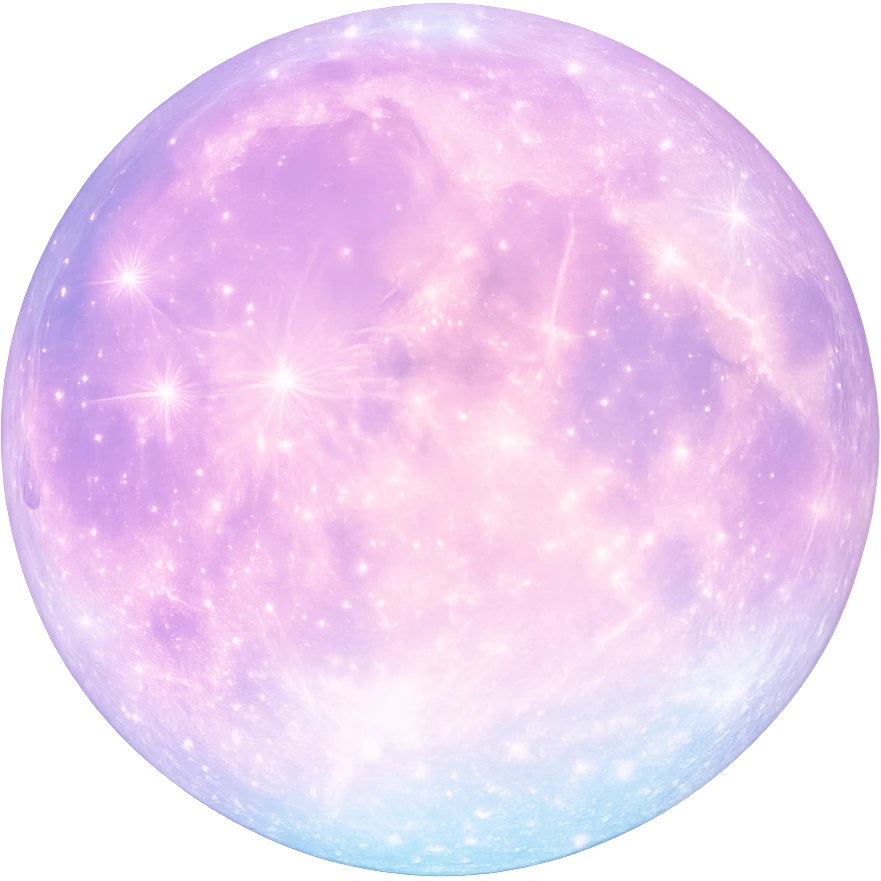 sparkly pastel moon lamp emoji