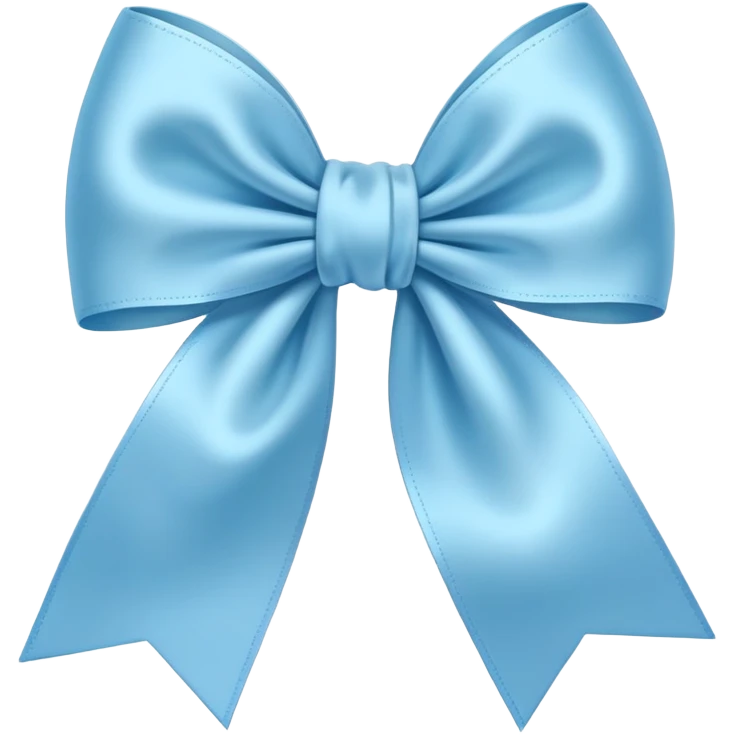 Light blue bow on light blue bow emoji