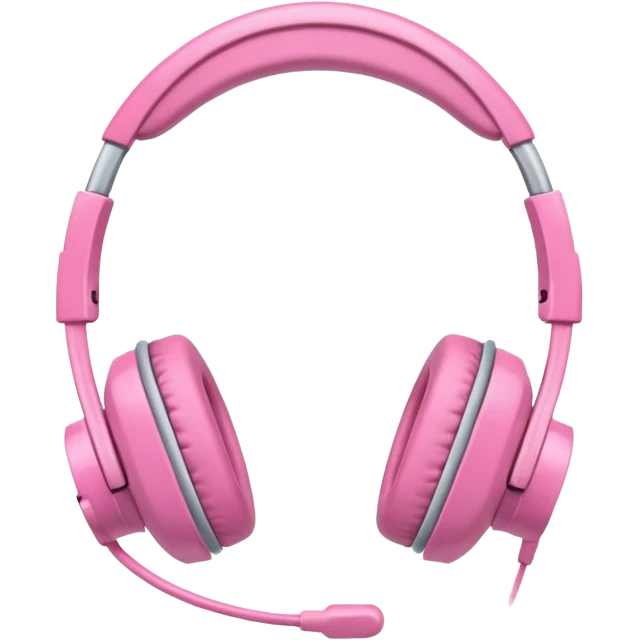 Headset Pink color  emoji