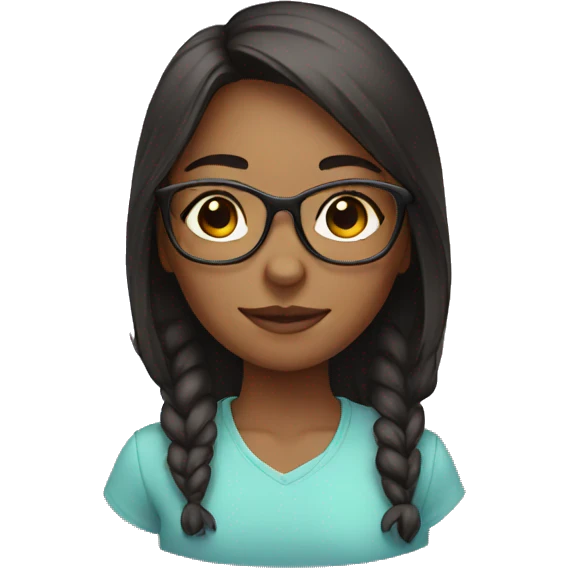 girl with glasses emoji