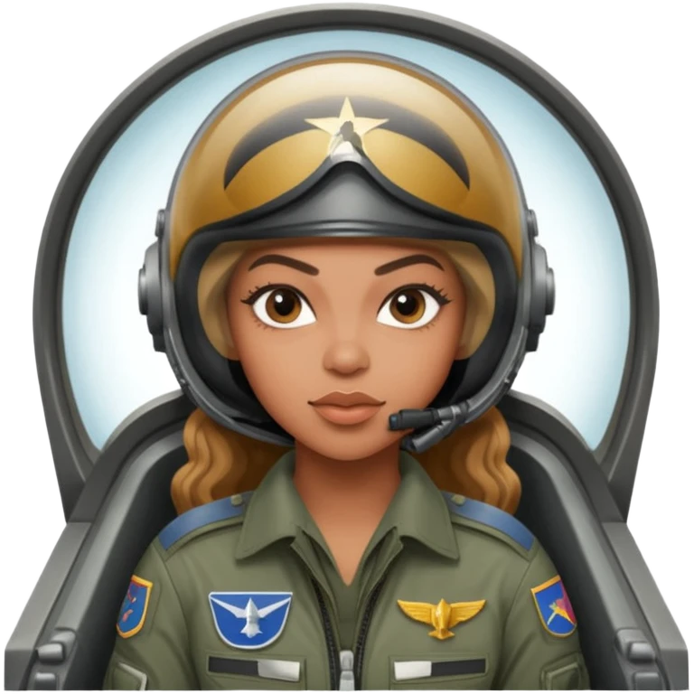 Beyonce as a fighter jet pilot emoji