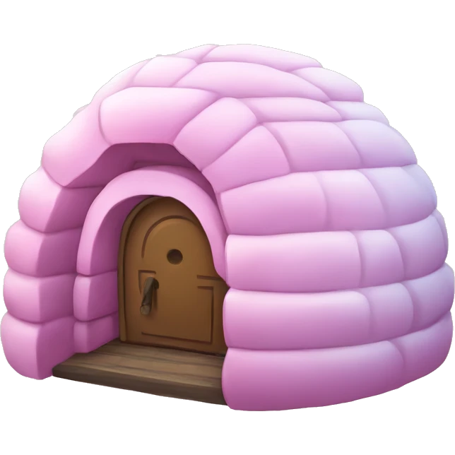 igloo in igloo in pink igloo emoji