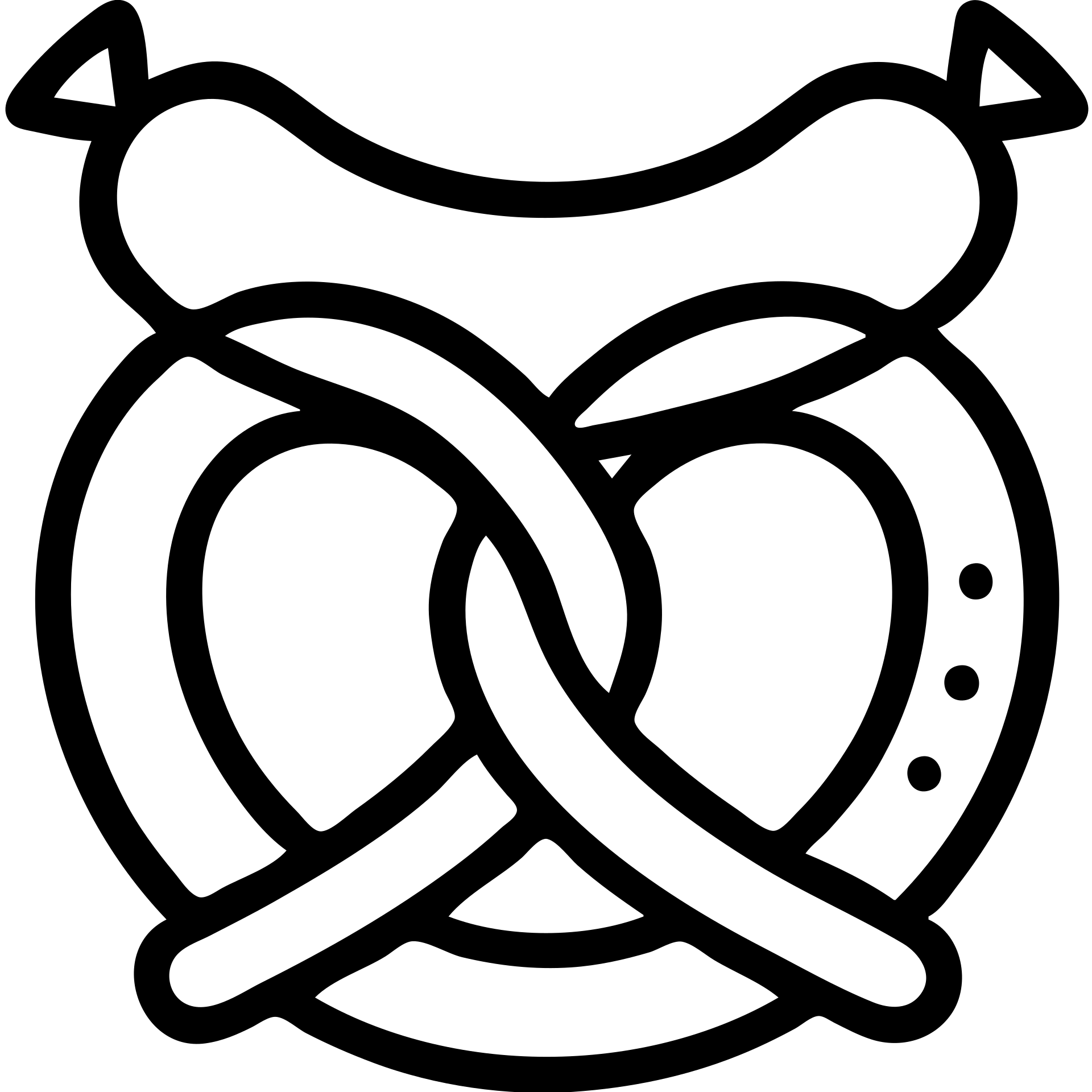 minimalist icon of a German sausage pretzel, dark gray with gray outline emoji