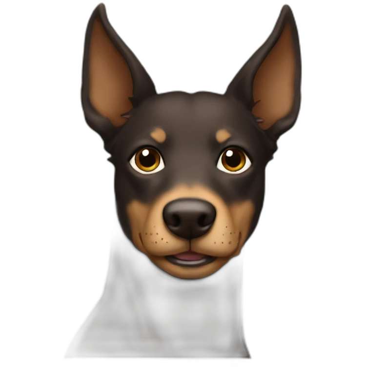 Kelpie head coloured dark brown no neck emoji