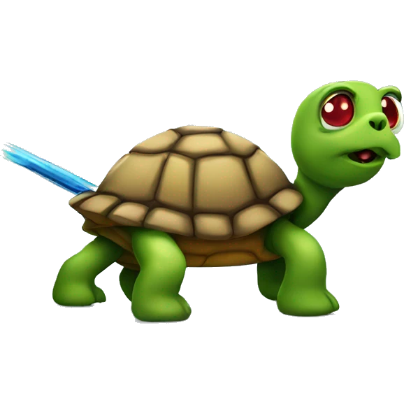 turtle with laser cannon emoji