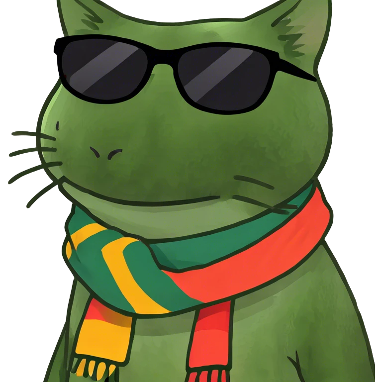 Cat with sunglasses emoji