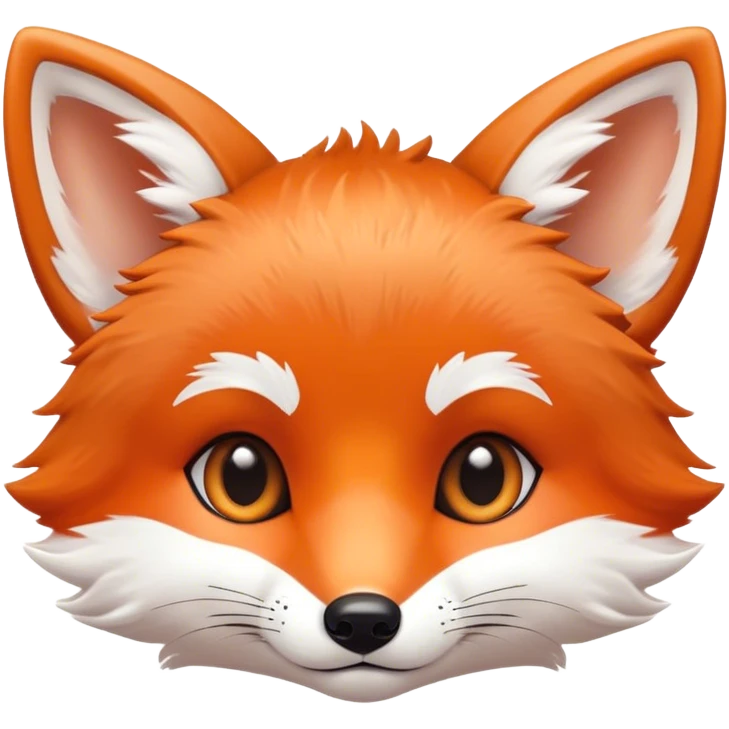 Cute baby fox head emoji