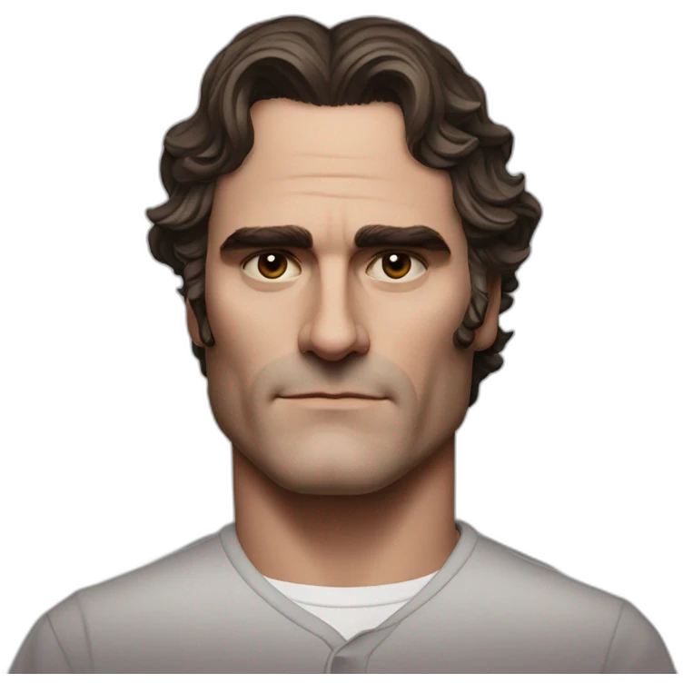 Joaquin Phoenix wearing a henley shirt emoji